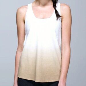Lululemon Ombre Racerback Lightweight Loose Tank Heathered White Cashew